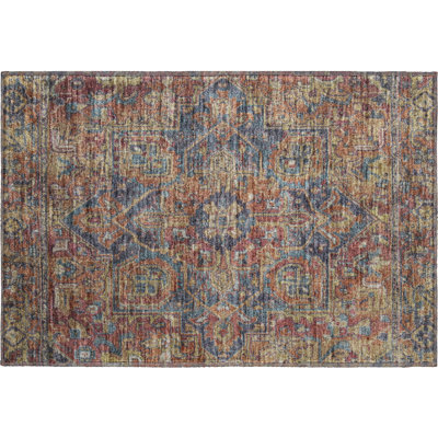 Premium Machine Washable Cerrito AMF571 Red Rug