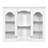 Bathroom Wall Mounted Saver, White, Adjustable Shelf Storage Solution Vase, Shelving For Small Items