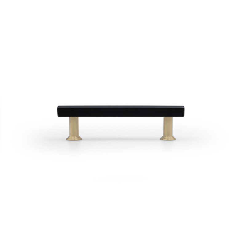 Poignée barre / poignée deux tons Mod, 8", Noir mat / laiton satiné