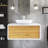 36" Wall Mounted Bathroom Vanity With White Solid Surface Top