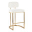 Tabouret de comptoir à hauteur fixe en métal doré et tissu - ensemble de 2-2139430060-2139430064