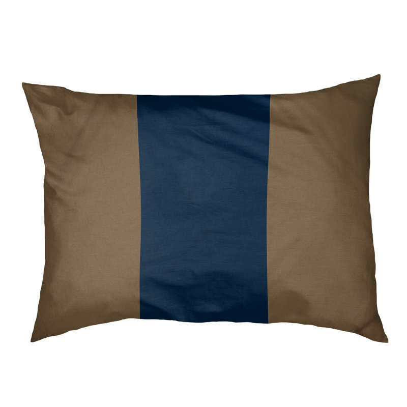 Coussin stylisé à rayures pour équipes de football, Moyen (L 40 po x l 30 po), Or / bleu