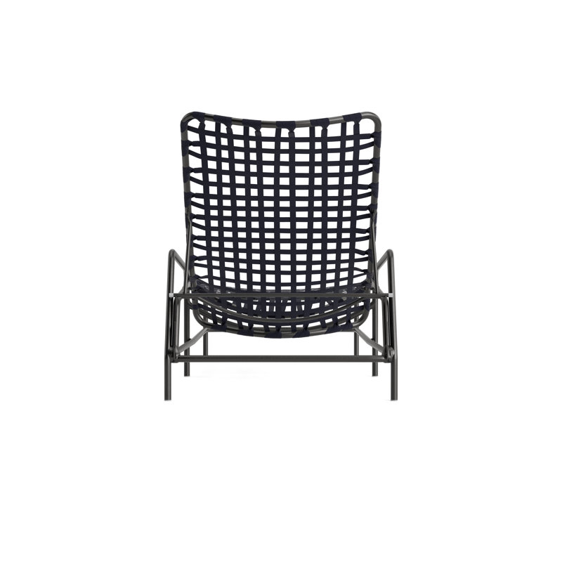 Kantan Outdoor Chaise Lounge, Marine/Textured Pewter