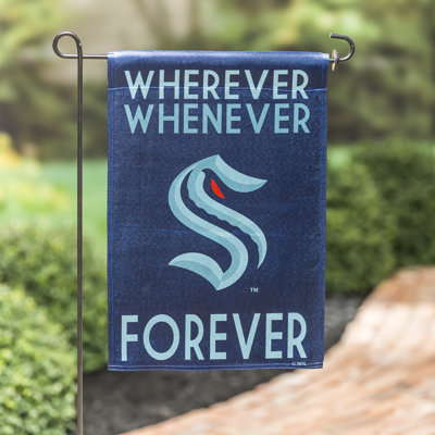 Drapeau de jardin en polyester 18 x 12,5 po Seattle Kraken