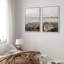 «Seaside Town At Sunset Tranquil Coastal Landscape Nature Wilderness Illustration Decor Scenic», 2 pièces sur toile-98249425-98249426