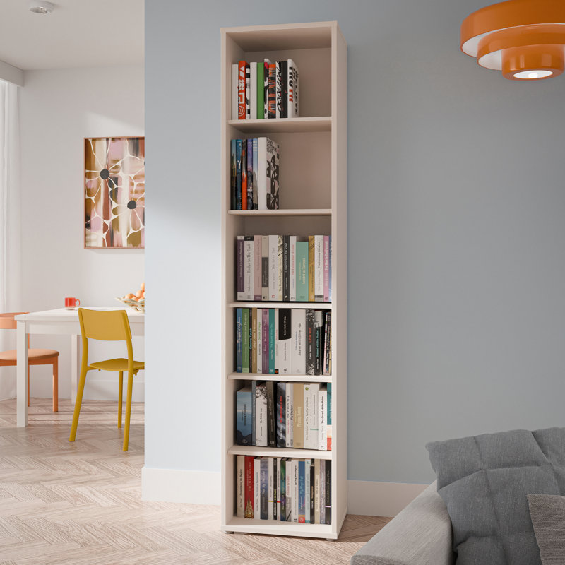 Rylon Bookcase, (5 Shelves) 214.3cm.H x 214.3cm.W x 214.3cm.D, Beige