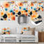 Feux d'artifice orange et bleu - Art mural en métal-101155642