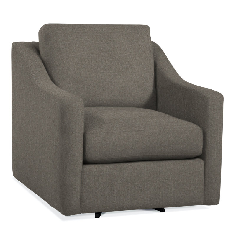 Oliver Swivel Armchair, Gray Sugar Performance; 0863-84