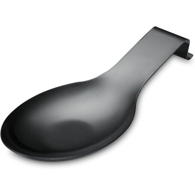 Matte Black Spoon Rest, Stainless Steel Spoon Holder For Stove Top, Kitchen Utensils Holder For Ladles, Tongs, Spatula, Stove Spoon Holder, Pot Lid Holder, Dishwasher Safe (1PC-9.5 Inch)
