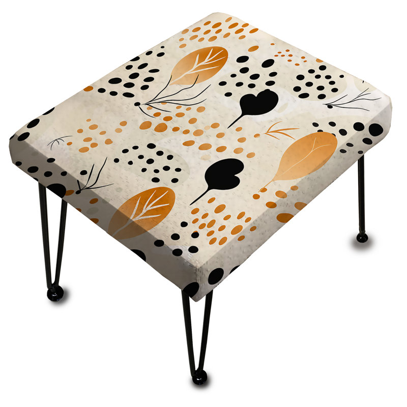 Beige et noir imprimé guépard Simplicity I - Repose-pieds rectangulaire géométrique