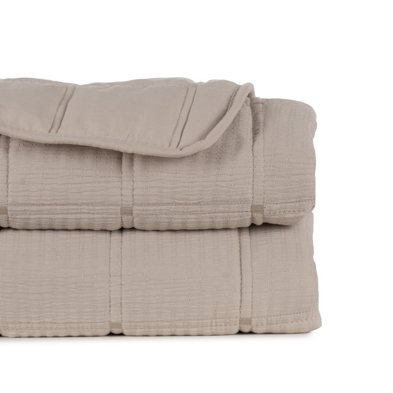 Aveen Quilted Throw Blanket, W280 x L270cm, White