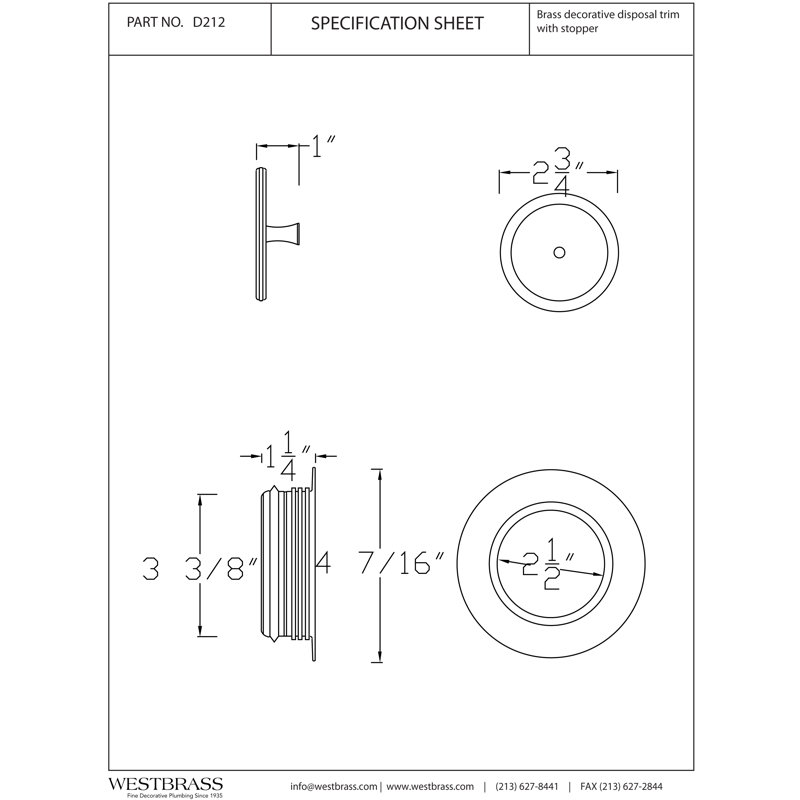 Bride et bouchon de rechange Universal, Acier inoxydable