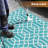 Geometric Reversible Plastic Outdoor Rug Yard Seaside Camping Large Mat-164687391