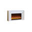 Ivory White Landscape Electric Fireplace-108072231