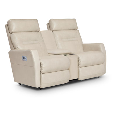 Lennon Power Leather Match Reclining Loveseat with Console and Power Headrest & Lumbar -  La-Z-Boy, 39X787 LB180432 FN 000 W2