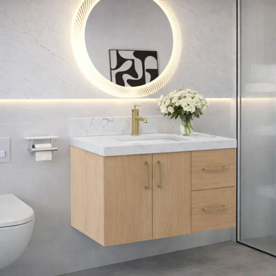 Meuble-lavabo simple 36 po avec comptoir simple Derrickson