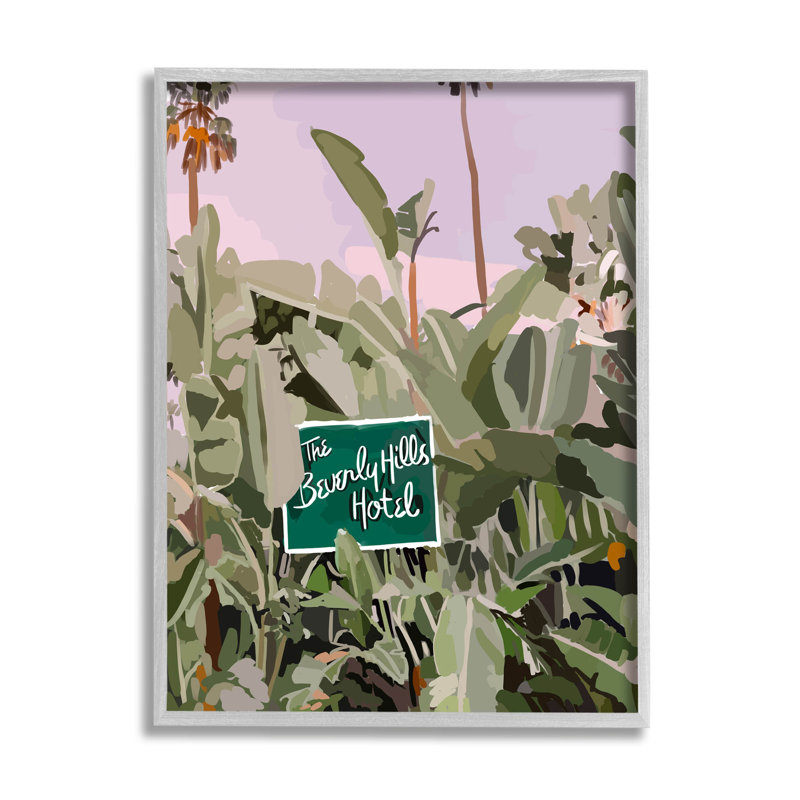 Art giclée de vacances tropicales de Beverly Hills par Amelia Noyes, H 14 po x l 11 po x P 1,5 po