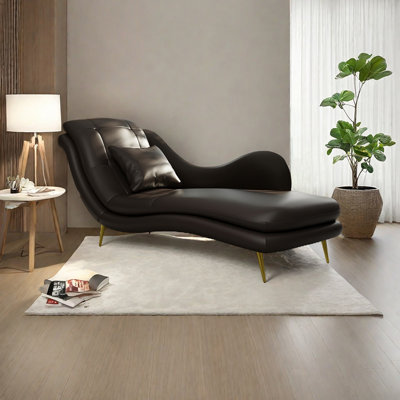 Robichaux Vegan Leather Chaise Lounge 