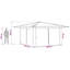 vidaXL Gazebo 210D Oxford with Silver Coating Outdoor Garden Shelter Shade Sun
