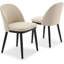 Ensemble de 4/6 chaises de salle à manger rembourrées modernes avec pieds en bois, chaises d'appoint en tissu à dossier incurvé pour restaurant, café-1538046062-1538046051