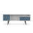 Liberty 71" Mid-Century Modern TV Stand with 4 Shelves and 1 Drawer for TVs up to 65" in Blue Slate and White-178335513