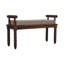 Linen Blend Upholstered Bench
