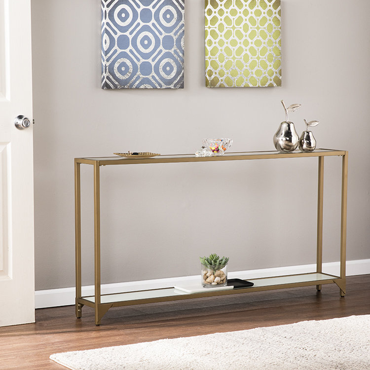 Charlie-Adam 56'' Glass Top Console Table