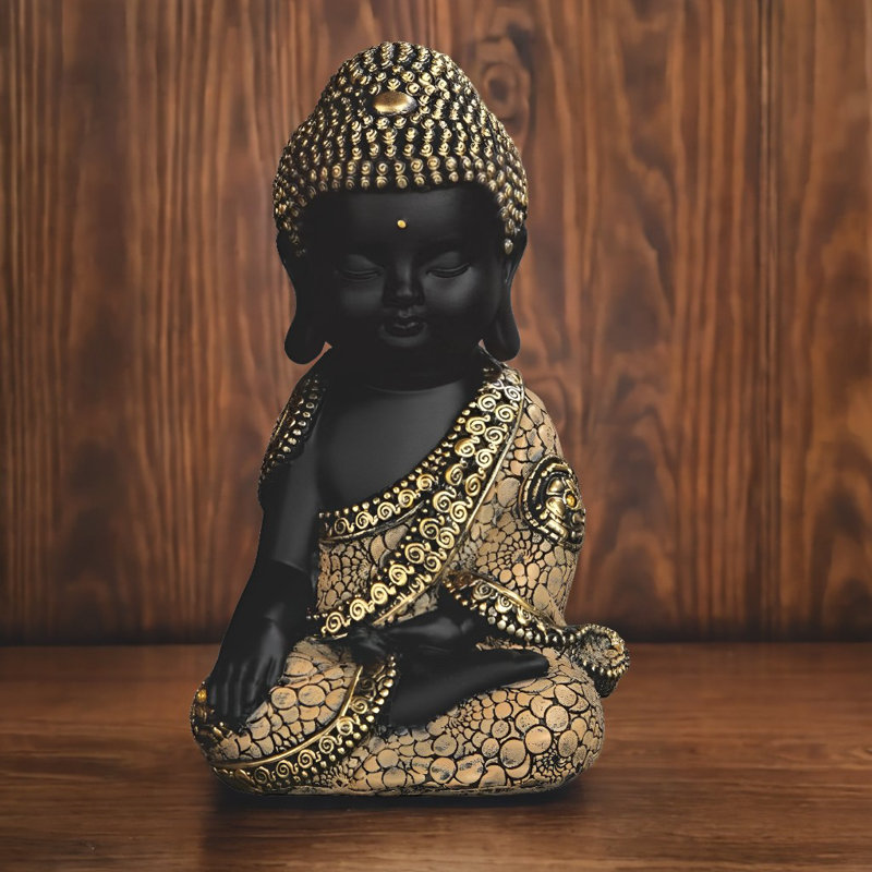 Figurine de méditation bouddhiste D Pharmachakra 6 "H