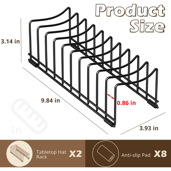 Table Top Kat Rack Rebrilliant 2 Pack Hat Stand For Baseball Caps, No Install Hat ...