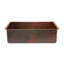 30" Hammered Copper Kitchen Single Basin Sink with Matching Drain and Accessories