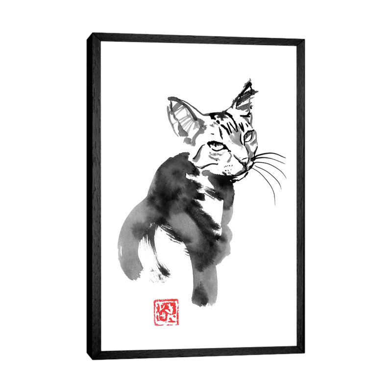 9 Tables by Péchane - Painting on Canvas, 66.04 cm H x 45.72 cm W, Black Framed