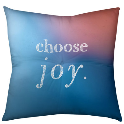 Choose Joy Throw Pillow