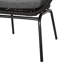 Fauteuil gris avec support en fer robuste et rembourrage de siège imperméable
