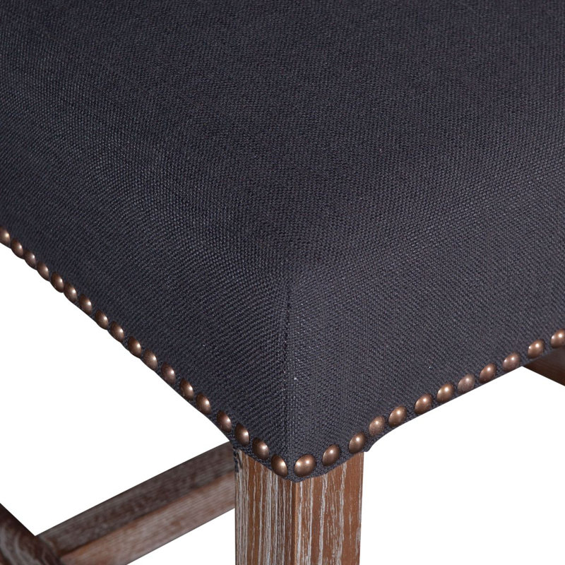 Andersons 18.5'' H Linen Upholstered Parsons Chair, Dark Gray