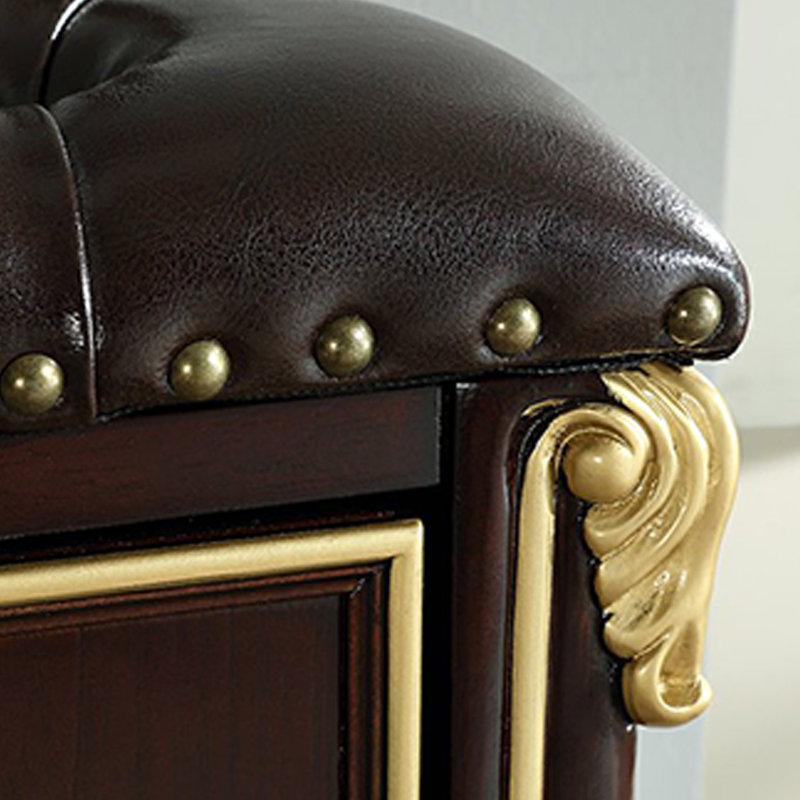Banc de rangement pour chaussures en bois massif 6 paires