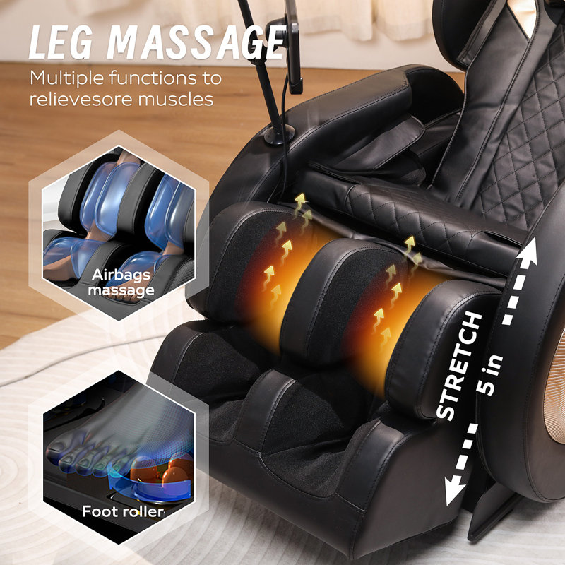 Fauteuil de massage inclinable sans gravité avec pression d'air corporelle complète