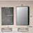 24" W x 30" H Elise Iron Framed Recessed/Surface Mount Medicine Cabinet with Mirror, Adjustable Glass Shelves for Makeup, Shaving or Bathroom Vanity Storage-1680460992-1679668339