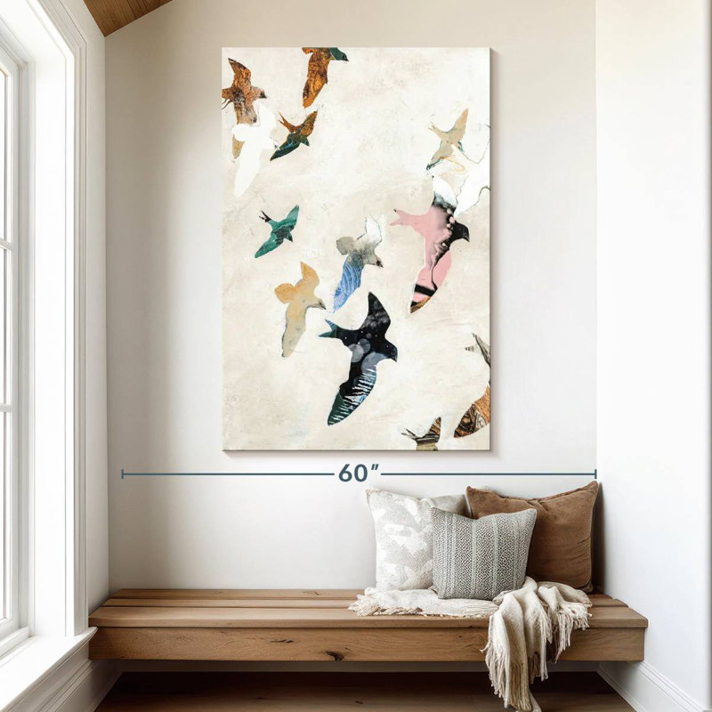 Brampt Abstract Birds II, 51" H x 34" W