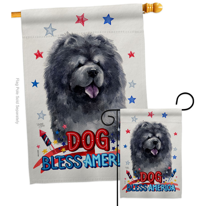 Drapeau de jardin patriotique en polyester à 2 faces, H 40 po x l 28 po