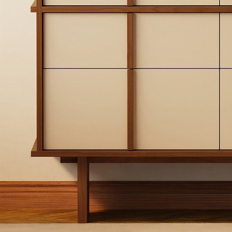 Deeley, Beige/Walnut