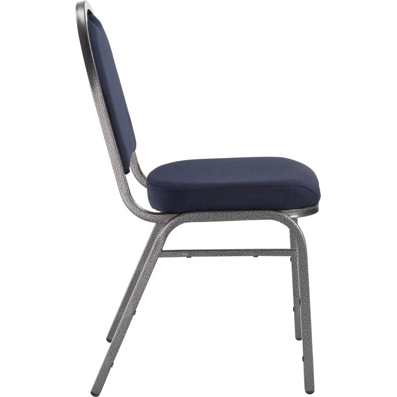 Silvervein Frame Midnight Blue Fabric Stackable Banquet Chair