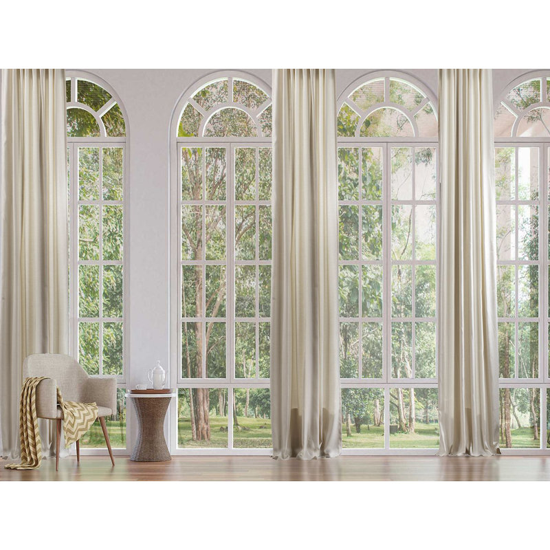 Extra Wide & Extra Long Custom Made Decorative Single Panel, Cream, 100" W x 63" L