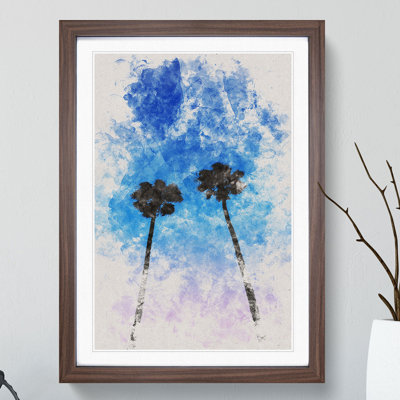 Two Palm Trees - Picture Frame Graphic Art