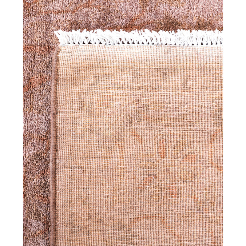 Overdyed Hand-Knotted Wool Modern-Contemporary Brown Area Rug 3' 1" x 5' 5"