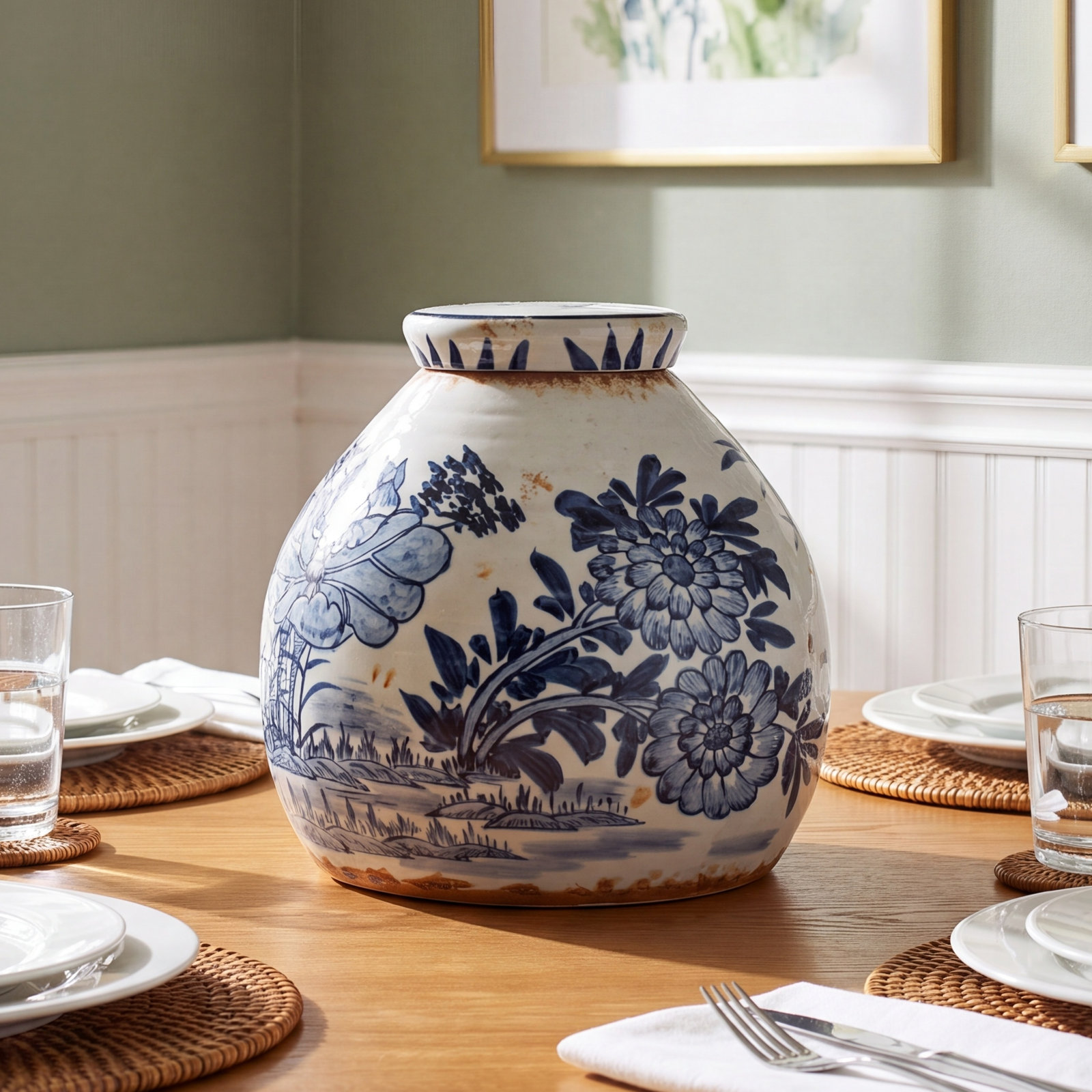 Stoneware Ginger Jar