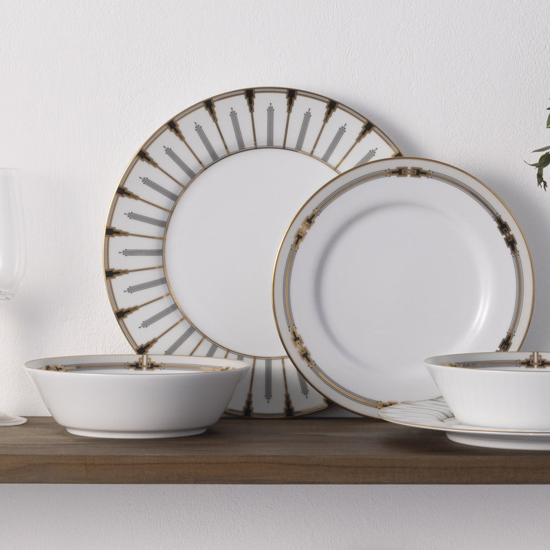 Noritake Empire Gold 12-Piece Dinnerware Set, Service for 4