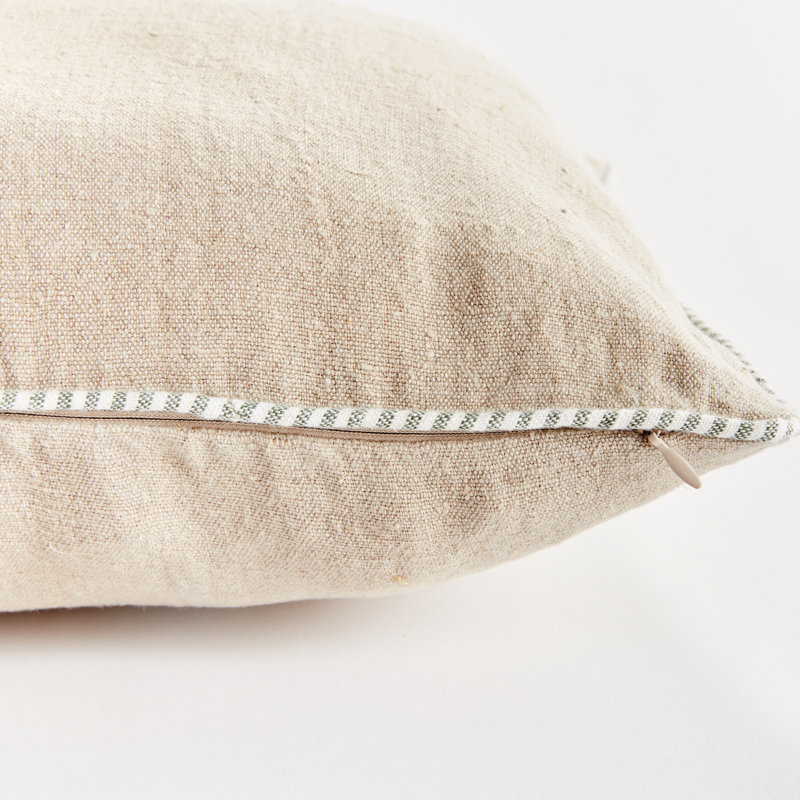 Matteo Linen Pillow Cover & Insert, 14"H x 20"W, Rectangular