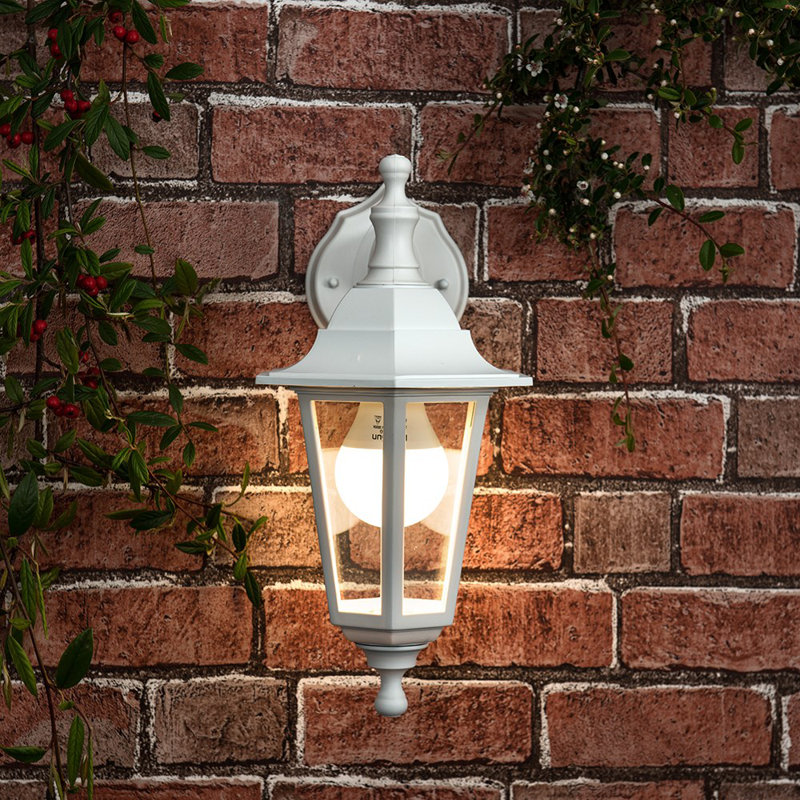 Skipton 35cm H Outdoor Wall Lantern, White