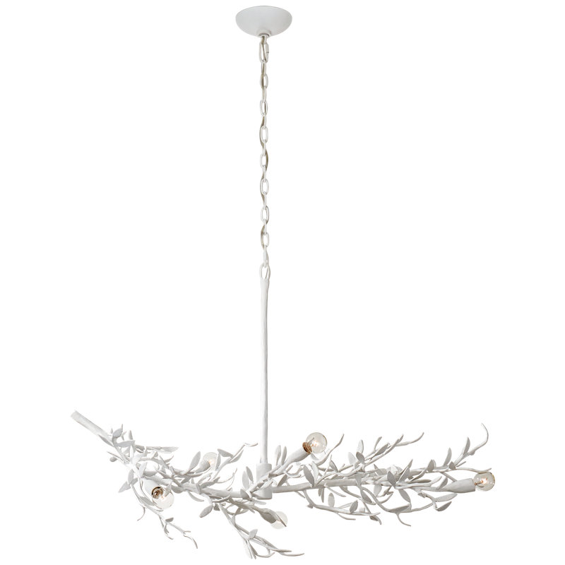 Julie Neill Mandeville Linear Chandelier, Plaster White