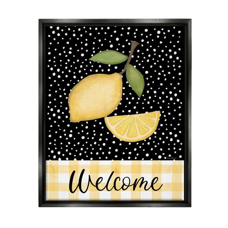 «Country Welcome Sign Polka Dot» par Lisa Larson Licensing - impression sur toile, H 21 po x l 17 po x P 1,7 po